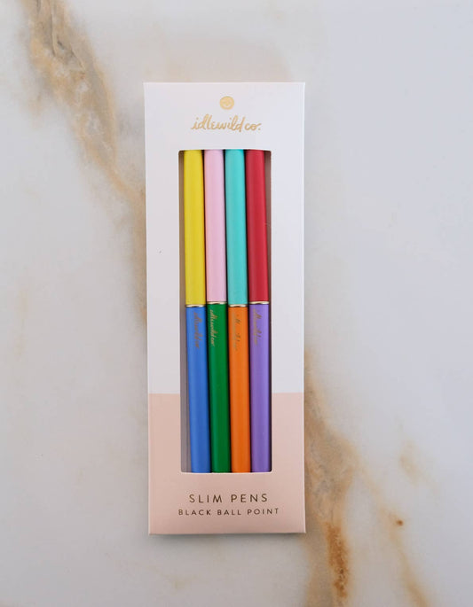 Slim Pens Set of Four | Duo - Tone Classic Rainbow - Bria Blair Creative