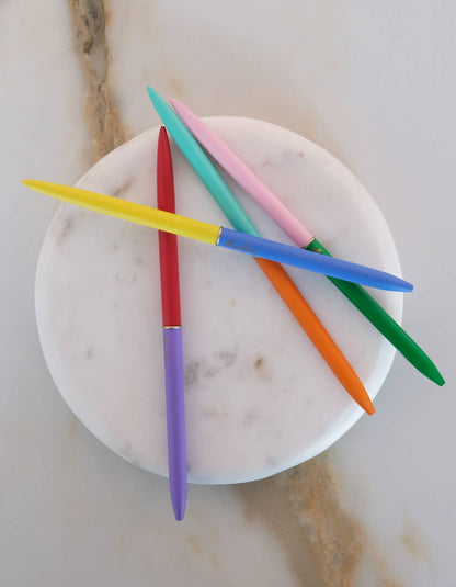 Slim Pens Set of Four | Duo - Tone Classic Rainbow - Bria Blair Creative