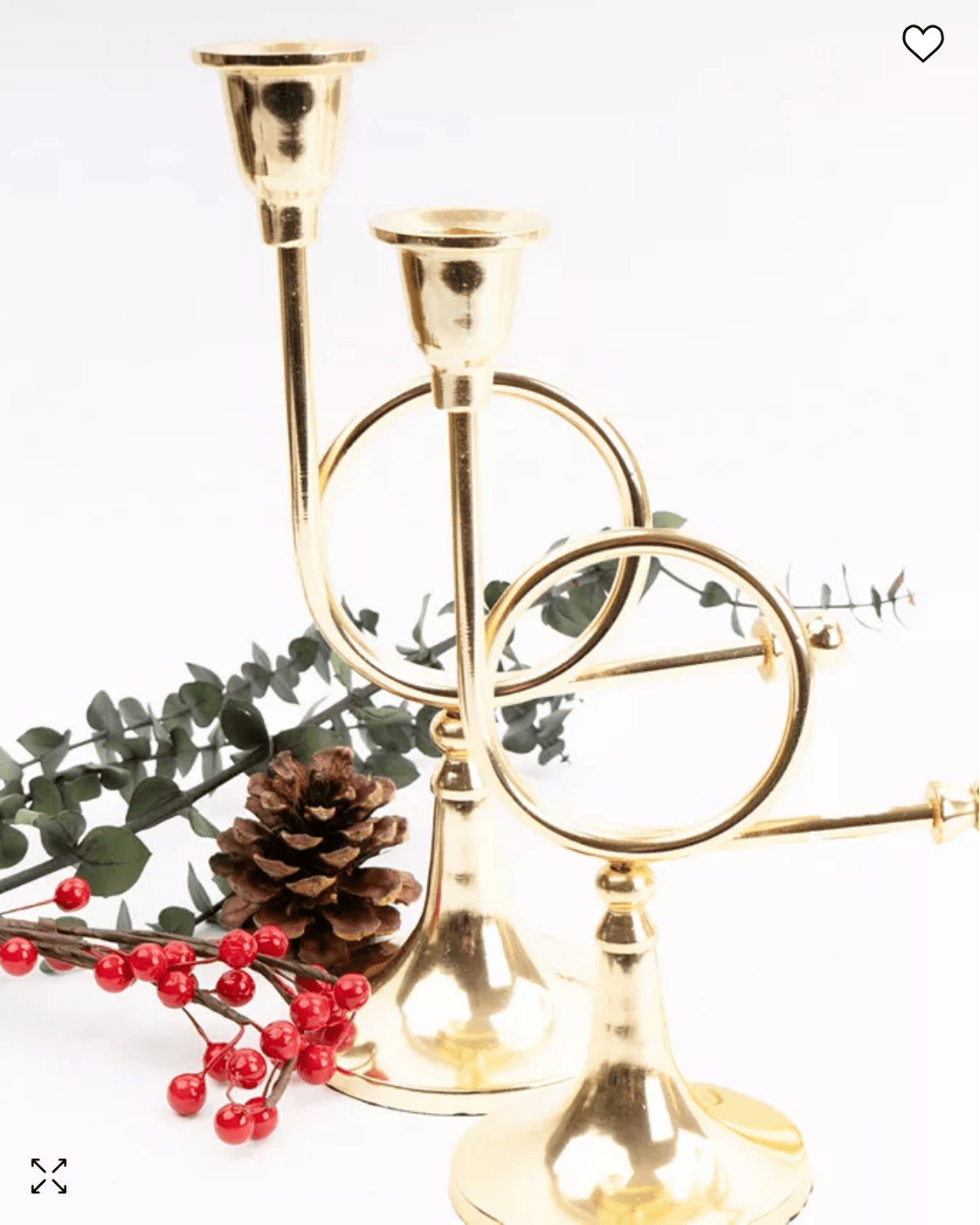 Small French Horn Candle Stick - Bria Blair Creative