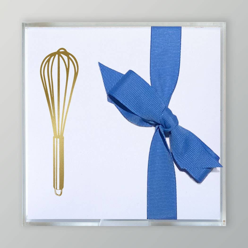 Small Square Gold Foil Whisk Notepad - Bria Blair Creative