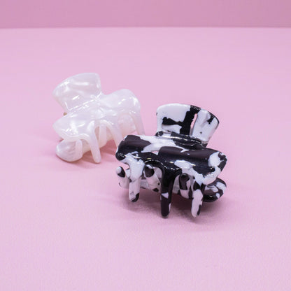 Small Square Tortoise Shell Hair Claw Clips - 2 Pack - Bria Blair Creative