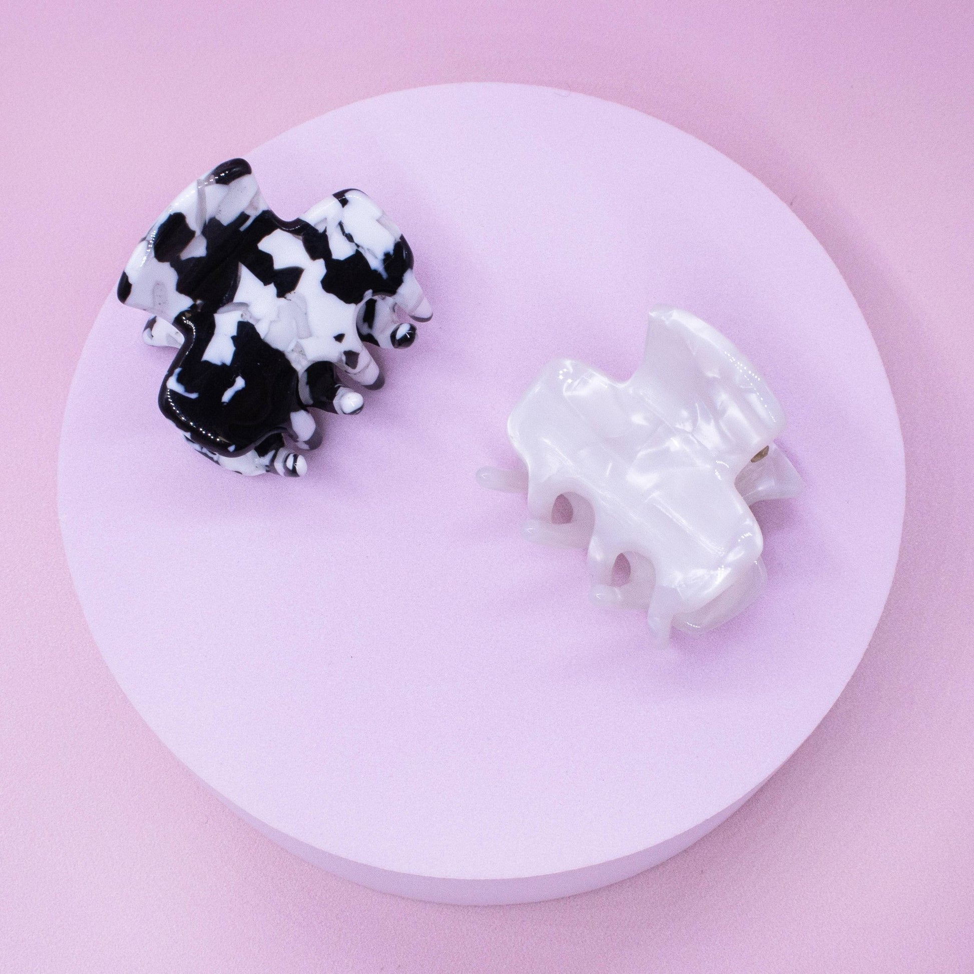 Small Square Tortoise Shell Hair Claw Clips - 2 Pack - Bria Blair Creative