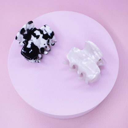 Small Square Tortoise Shell Hair Claw Clips - 2 Pack - Bria Blair Creative