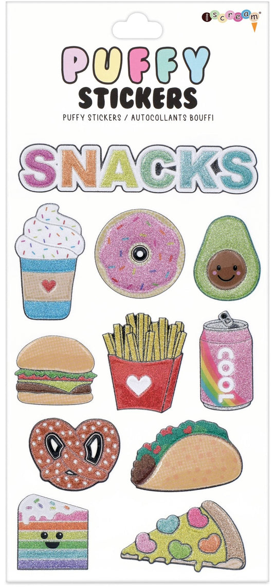 Snacks Puffy Stickers - Bria Blair Creative