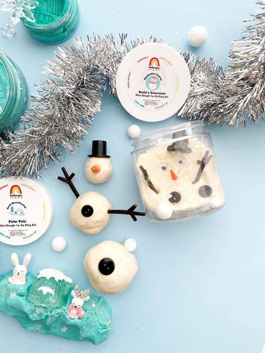Snowman (Marshmallow) Mini Dough - To - Go - Bria Blair Creative