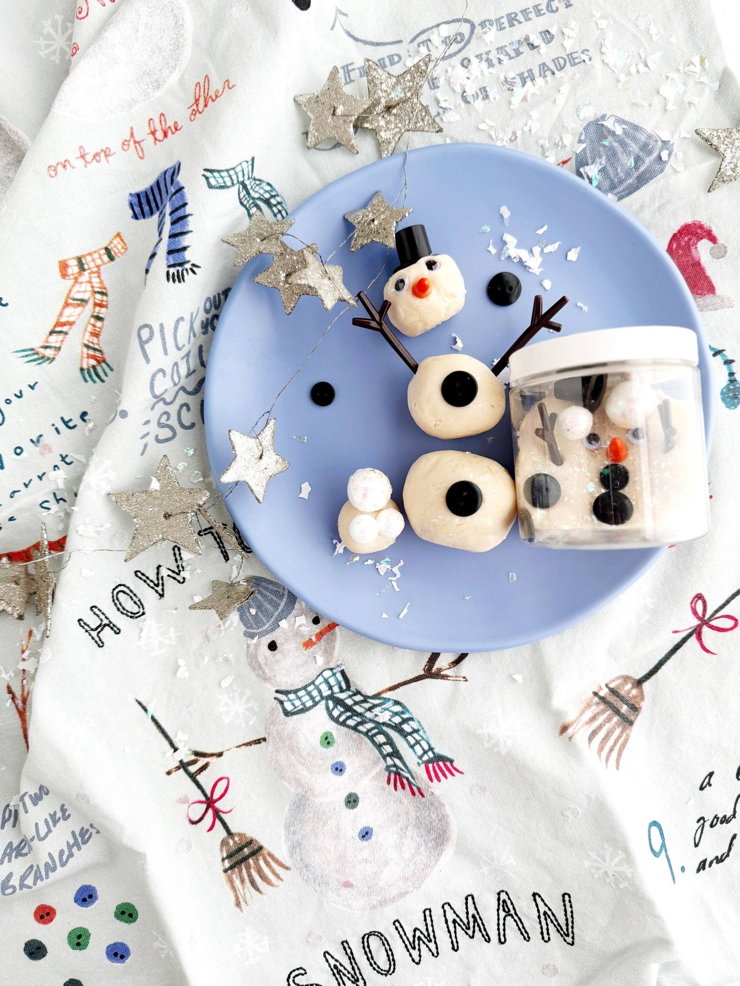 Snowman (Marshmallow) Mini Dough - To - Go - Bria Blair Creative