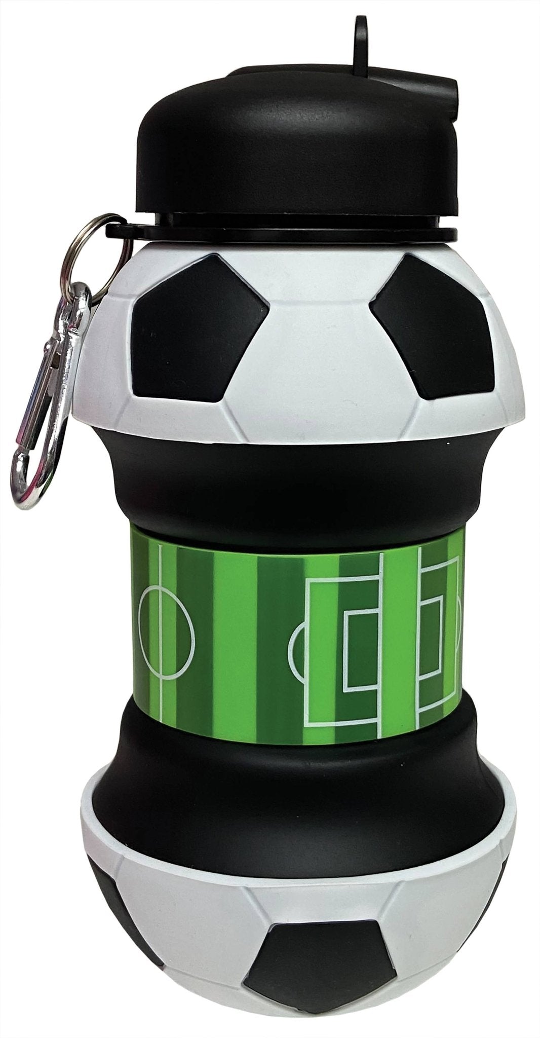 Soccer Silicone Collapsible Water Bottle - Bria Blair Creative