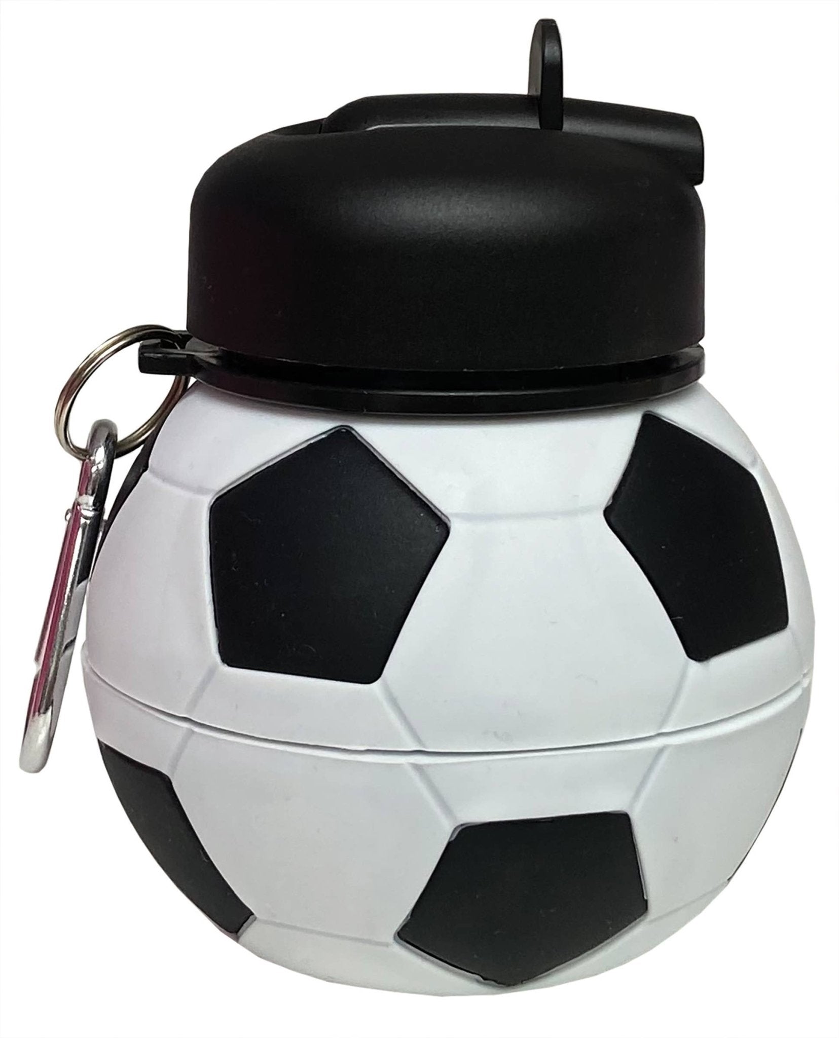 Soccer Silicone Collapsible Water Bottle - Bria Blair Creative