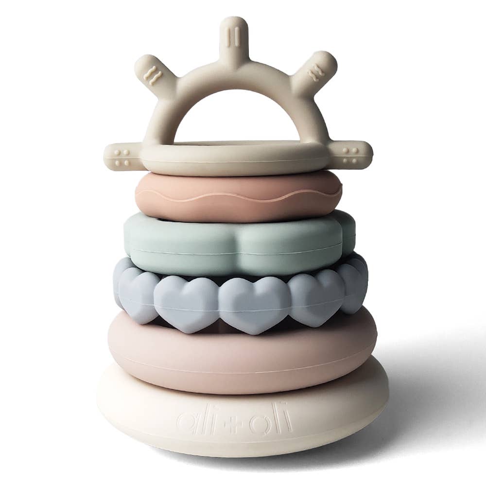 Soft Silicone Stacking Ring Tower (6 - pc) Sun - Bria Blair Creative