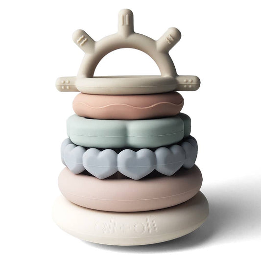 Soft Silicone Stacking Ring Tower (6 - pc) Sun - Bria Blair Creative