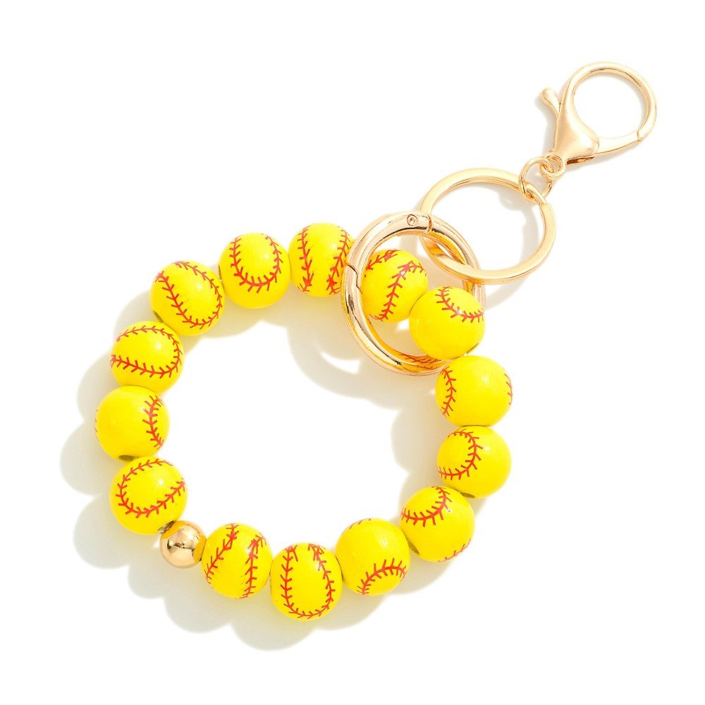 Softball Wristlet Keychain - Bria Blair Creative