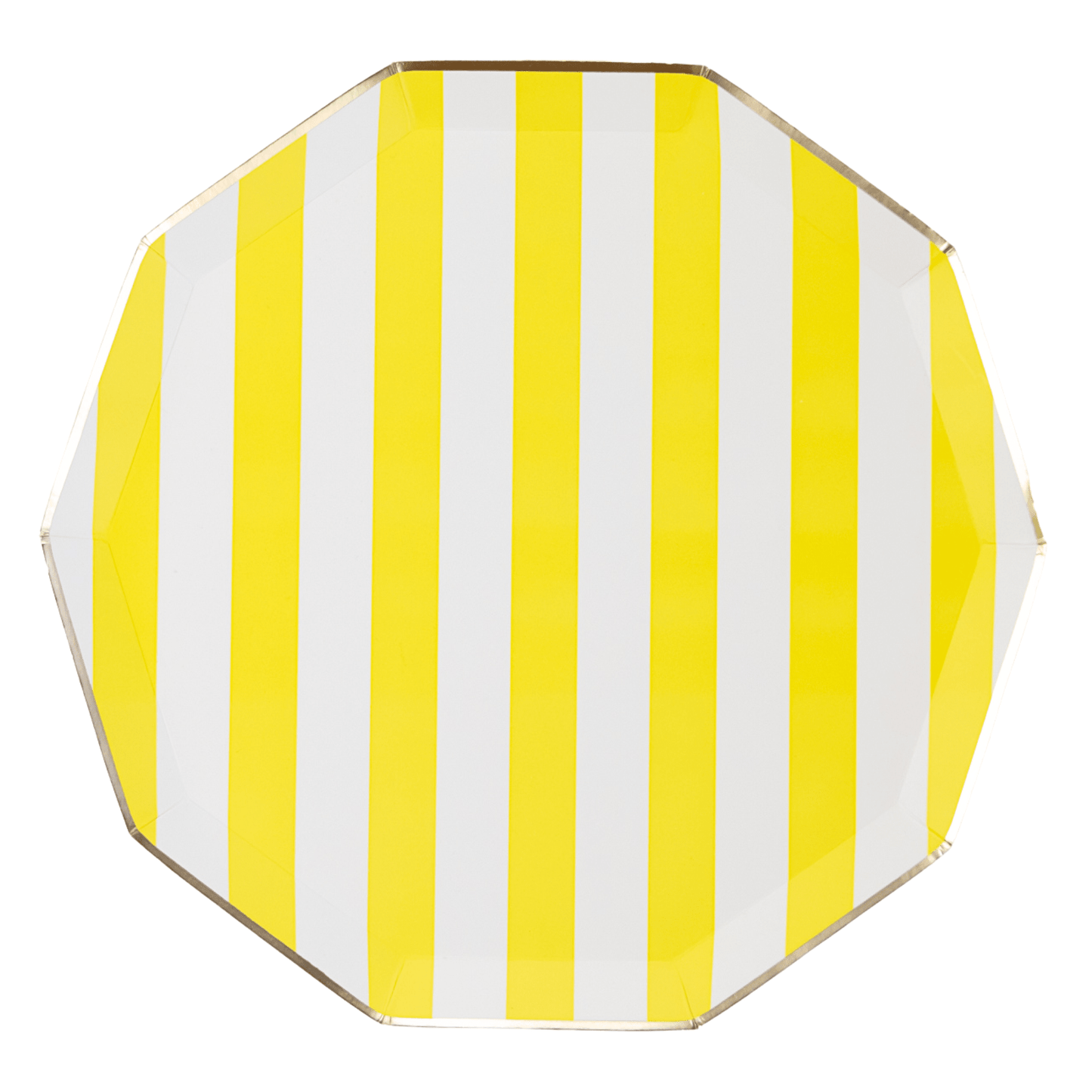 SOLEIL YELLOW CABANA SIGNATURE STRIPE PLATES - Bria Blair Creative
