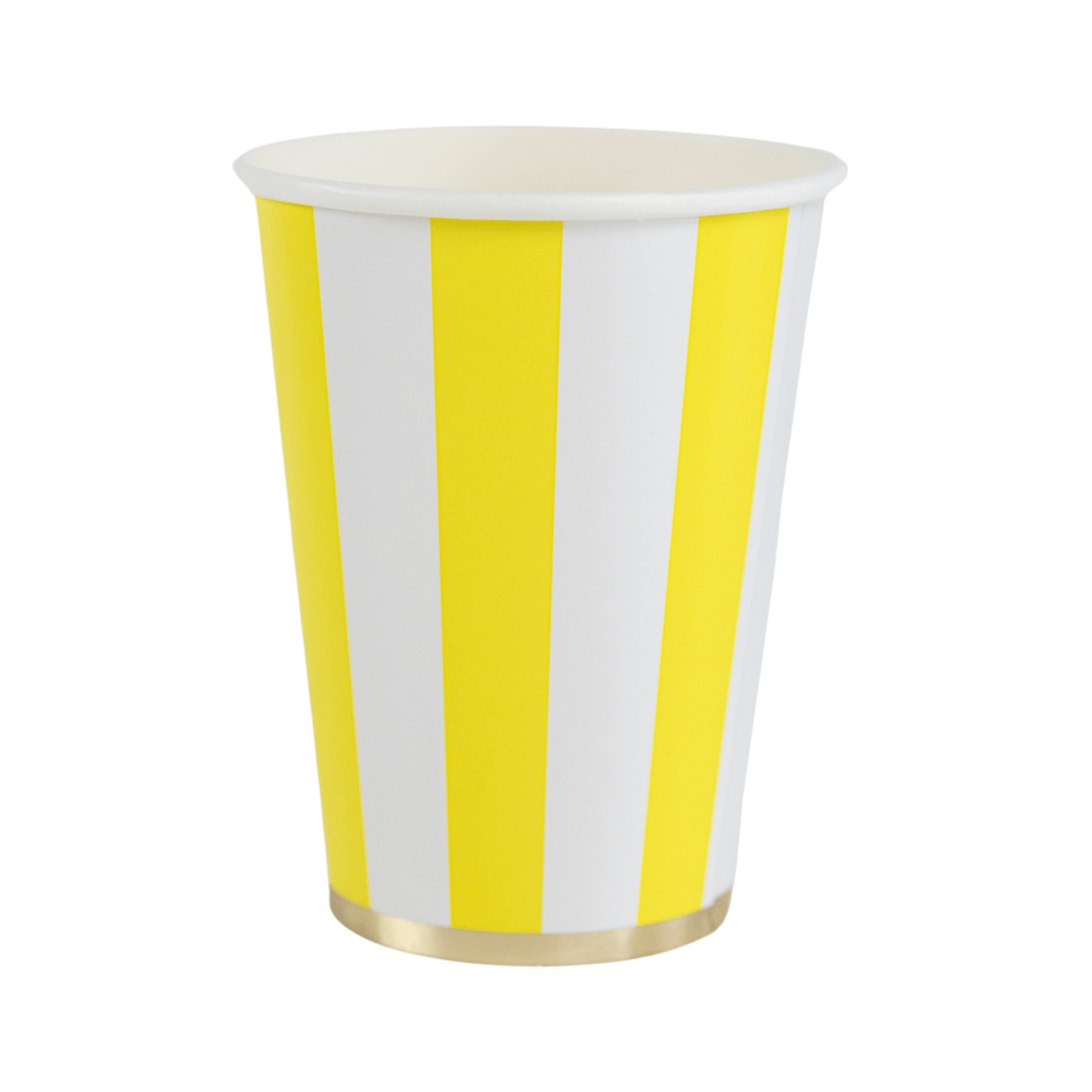 SOLEIL YELLOW CABANA STRIPE CUPS - Bria Blair Creative