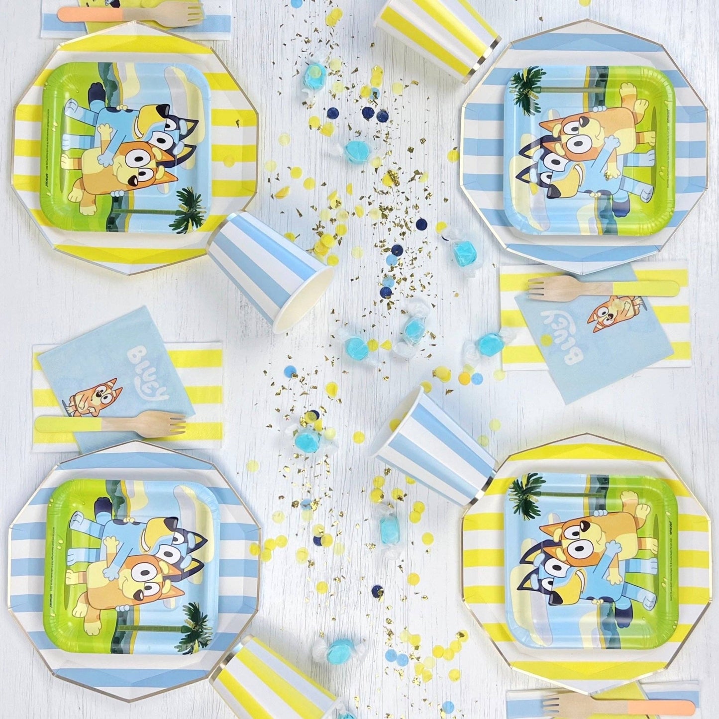 SOLEIL YELLOW CABANA STRIPE GUEST TOWELS - Bria Blair Creative