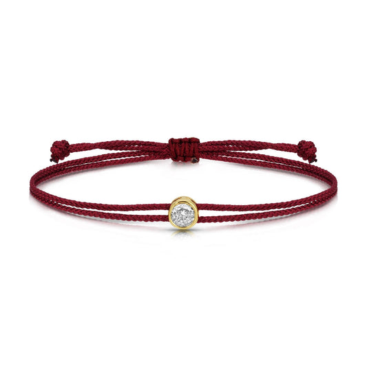 Sparkling Circle Adjustable Slider Bracelet: Burgundy - Bria Blair Creative