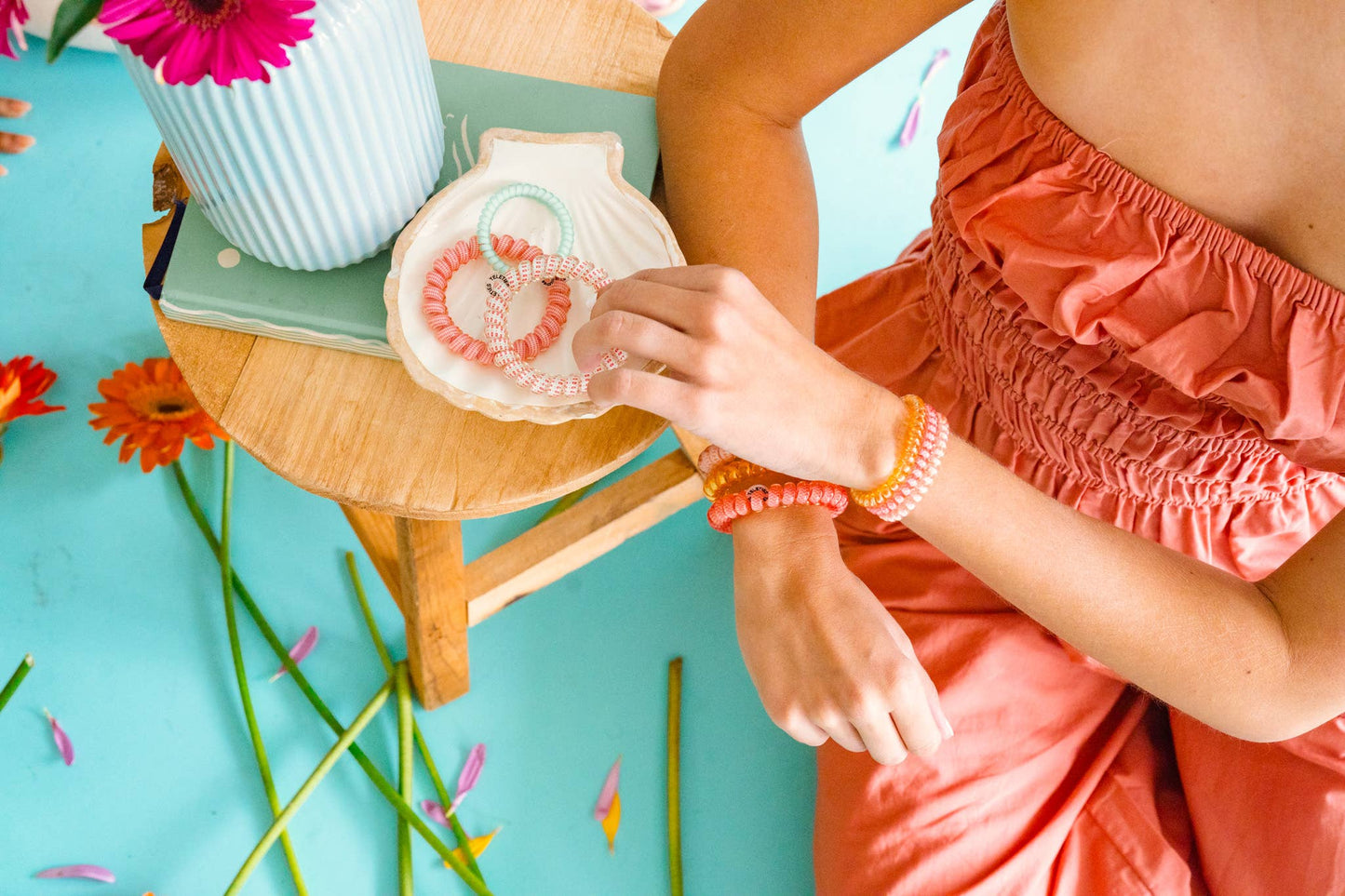 Spiral Hair Coil | Large | Calming Coral - Bria Blair Creative
