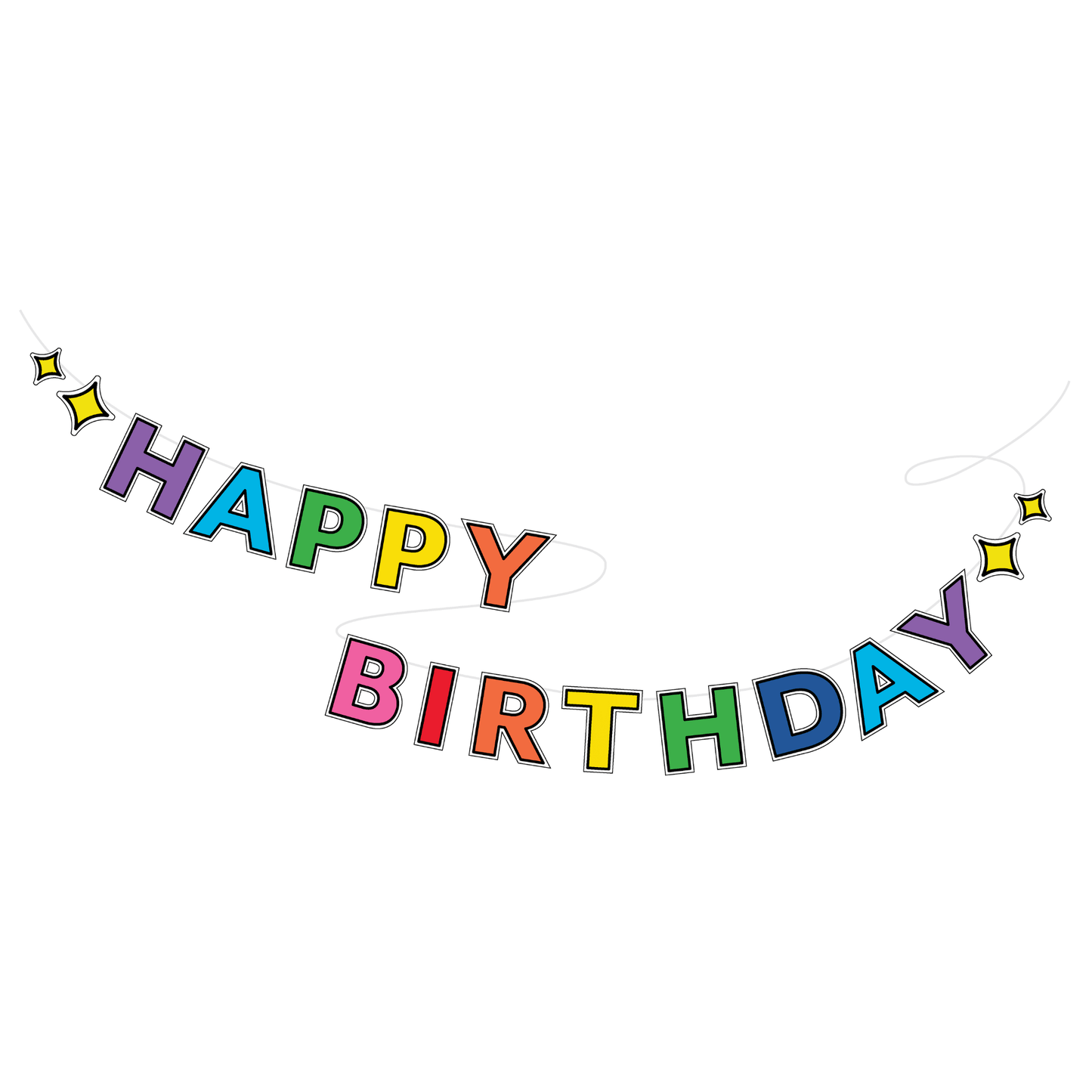 SPRINKLES & SMILES RAINBOW HAPPY BIRTHDAY BANNER - Bria Blair Creative