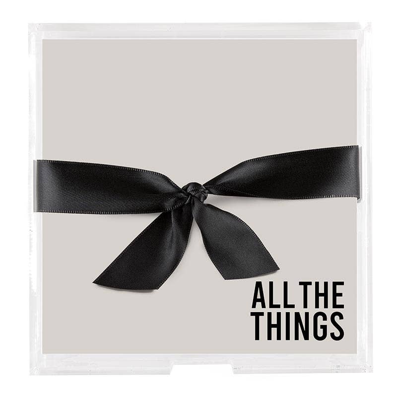 Square Acrylic Notepaper Tray - All the Things - Bria Blair Creative