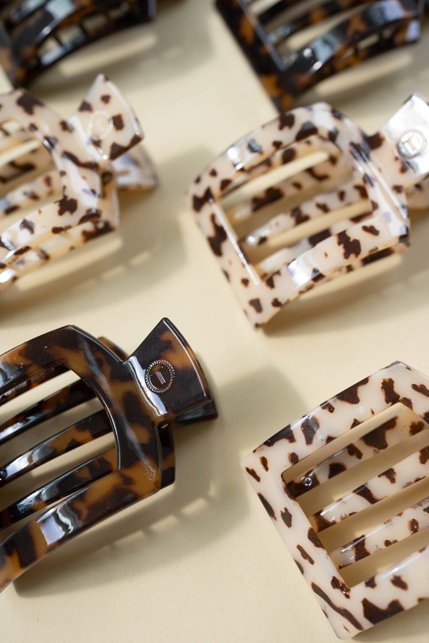 Square Flat Hair Clip | Med. | Blonde Tortoise - Bria Blair Creative