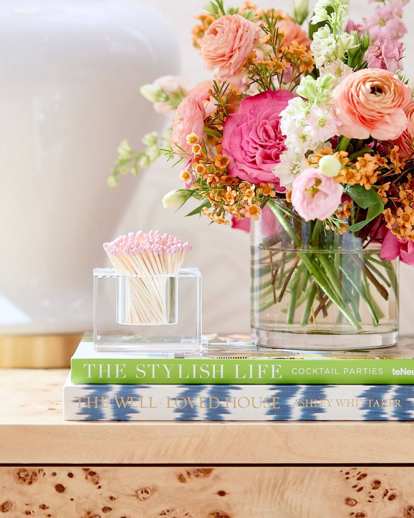 Square Match Striker | Light Pink Matches - Bria Blair Creative