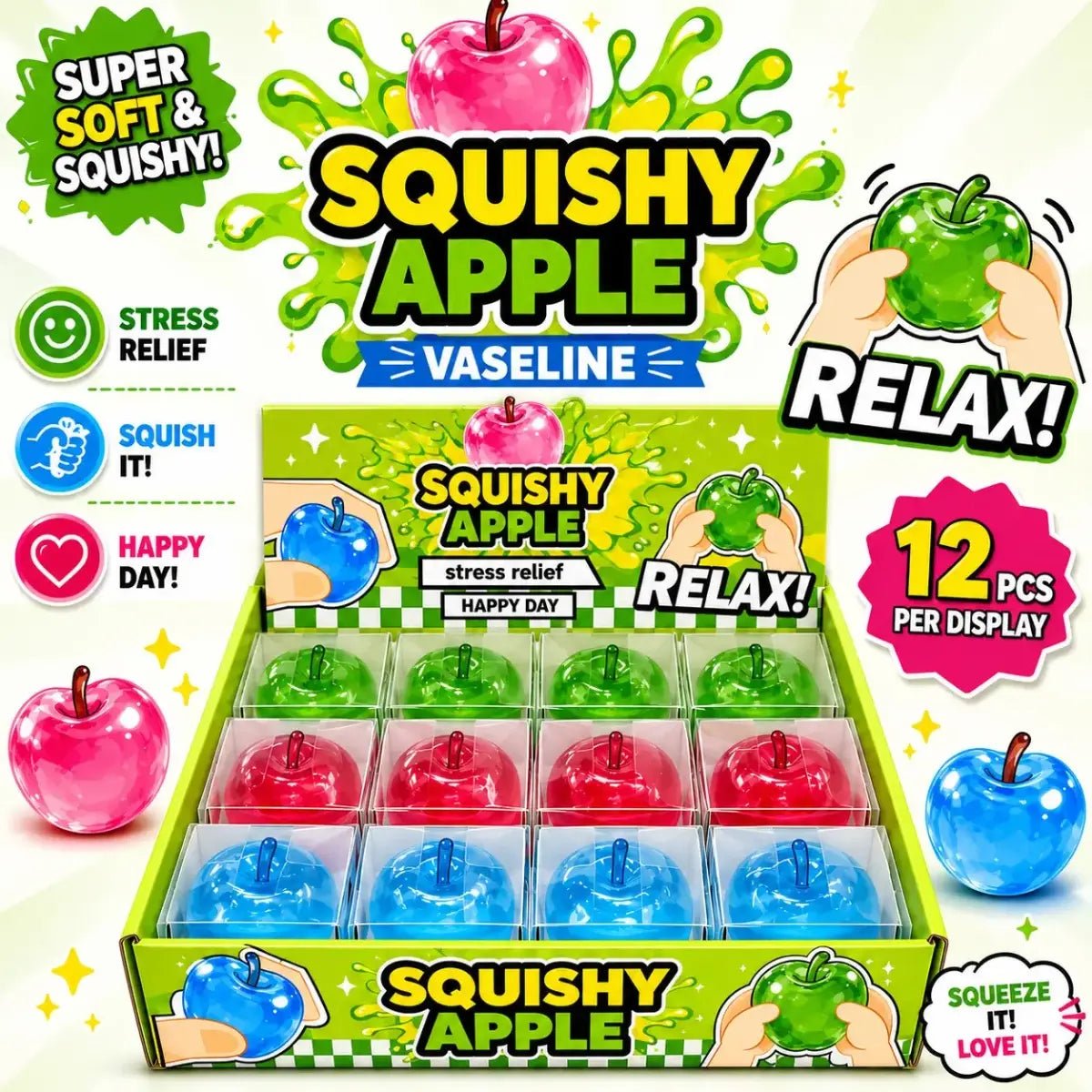 Squishy Apple “Vaseline” Stress Toy - Bria Blair Creative