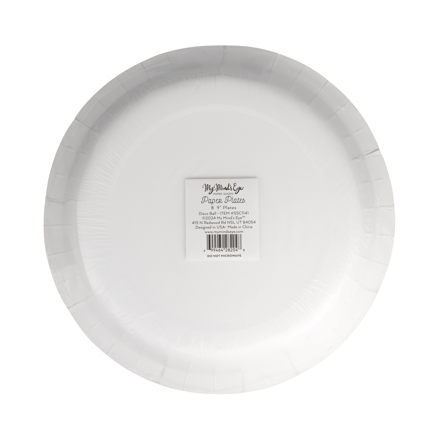 SSC1141 - Silver Disco 9" Plate - Bria Blair Creative