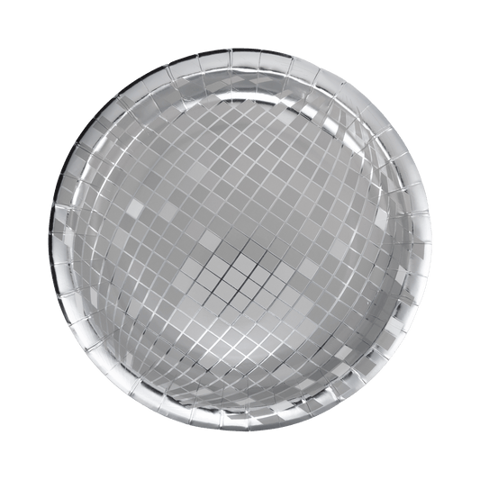 SSC1141 - Silver Disco 9" Plate - Bria Blair Creative
