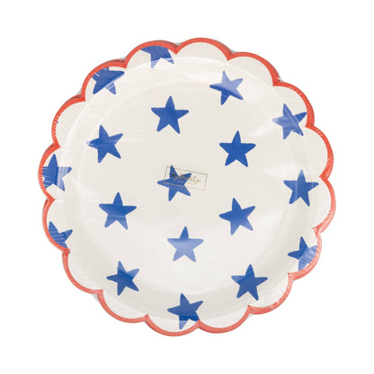 SSP1241 - Blue Stars Paper Plate - 9" - Bria Blair Creative