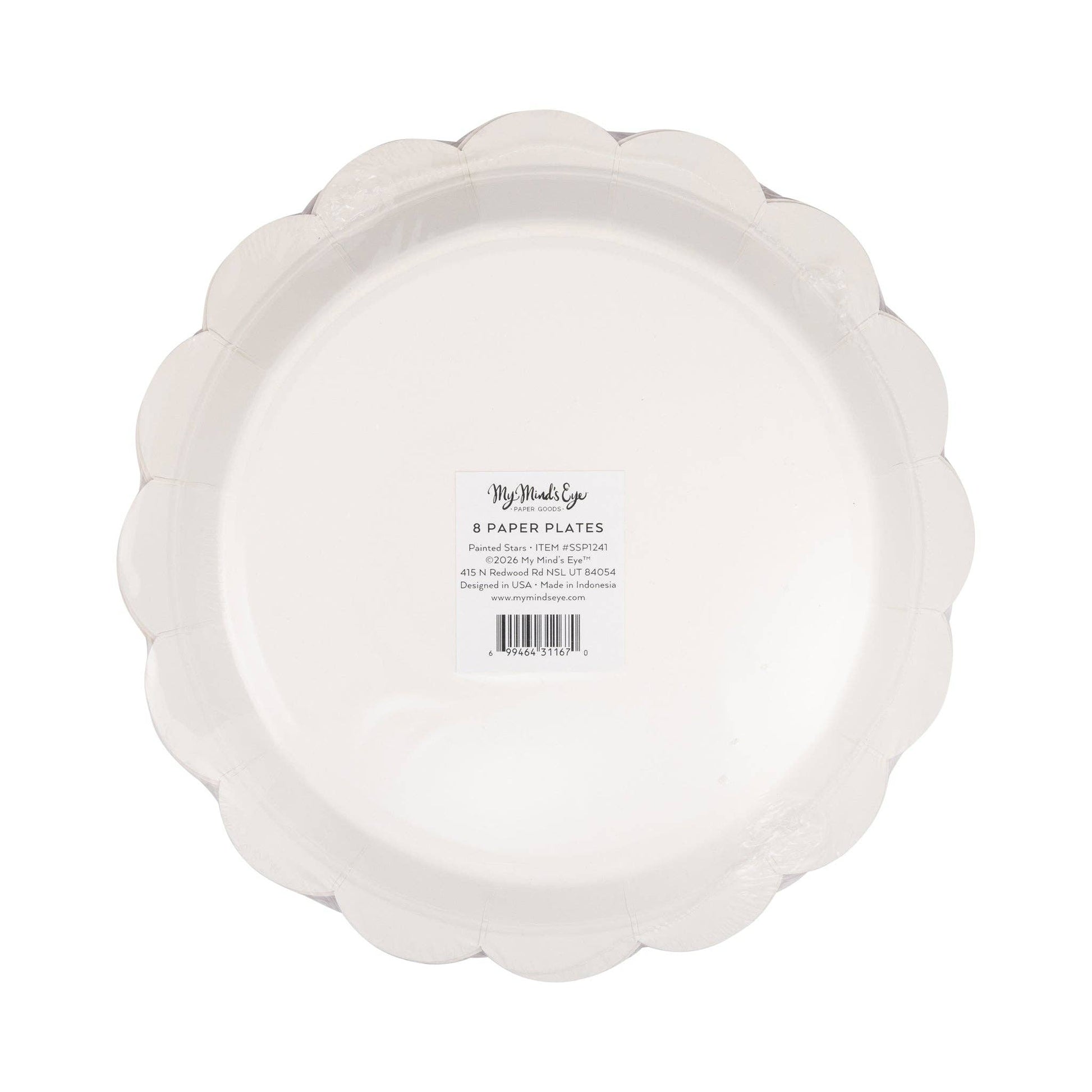 SSP1241 - Blue Stars Paper Plate - 9" - Bria Blair Creative