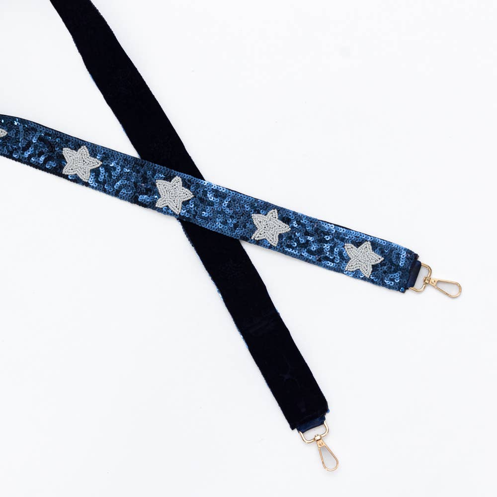 Star Beaded Sequin Purse Strap: Red - Bria Blair Creative