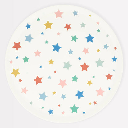 Star Pattern Reusable Plates - Set of 6 Large Plates - Bria Blair Creative