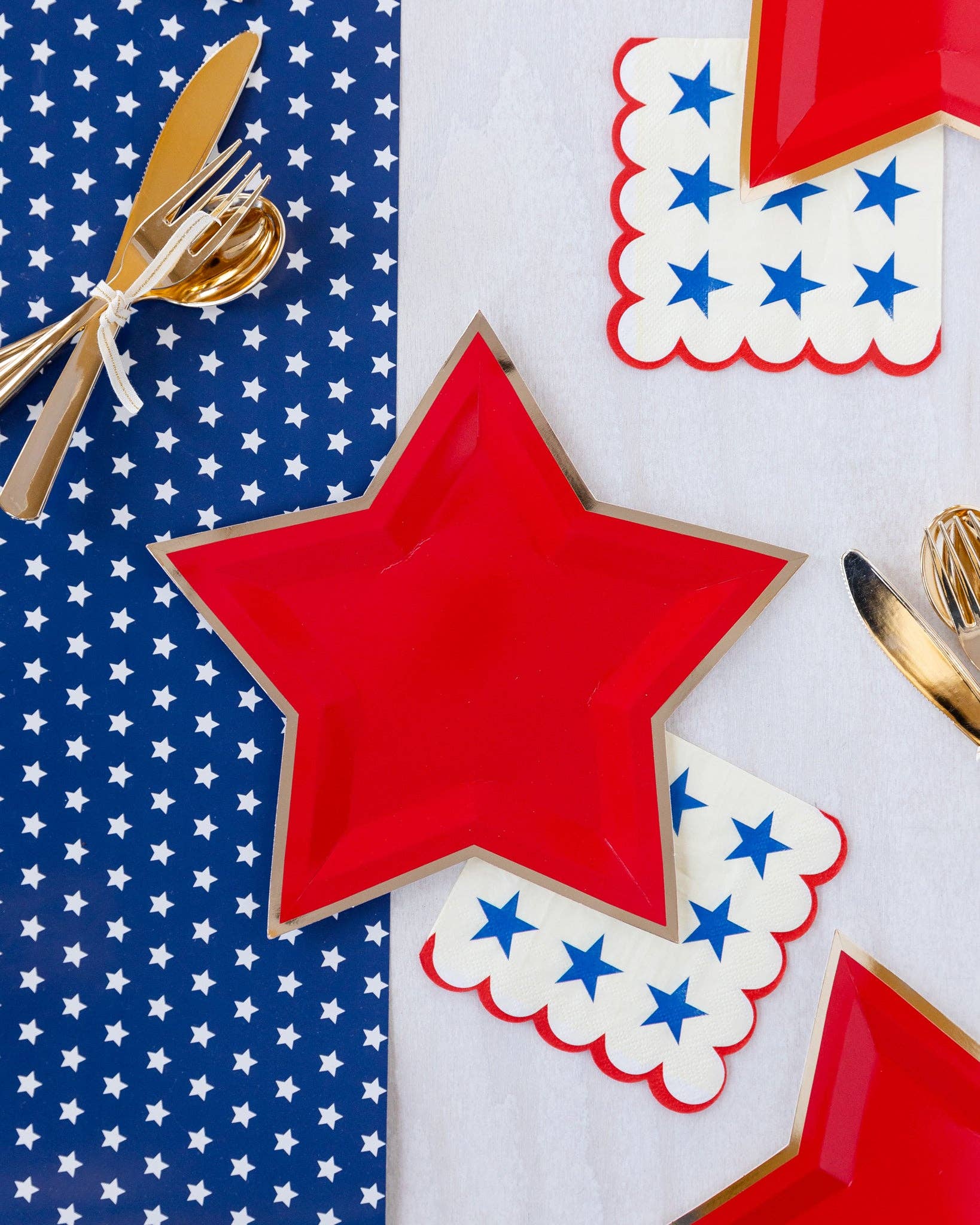 Stars with Scallop Edge 5" Napkin - Bria Blair Creative