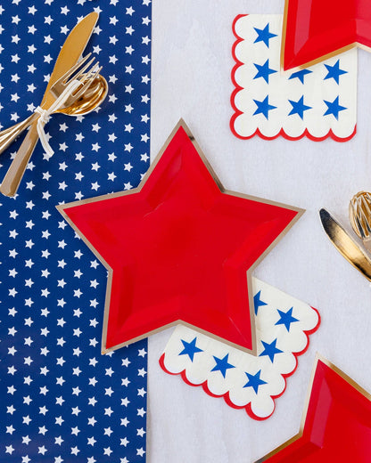 Stars with Scallop Edge 5" Napkin - Bria Blair Creative