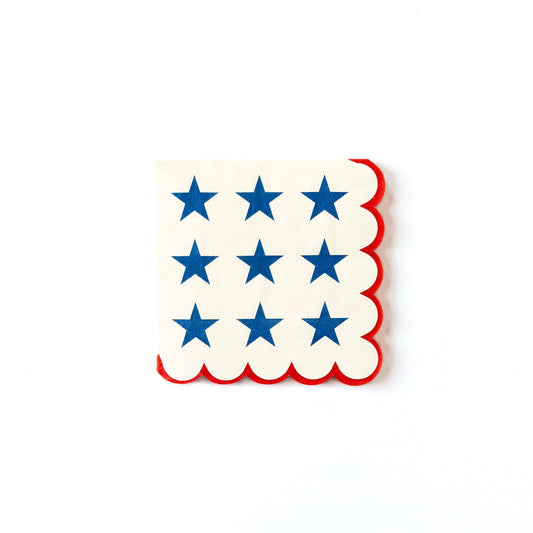 Stars with Scallop Edge 5" Napkin - Bria Blair Creative