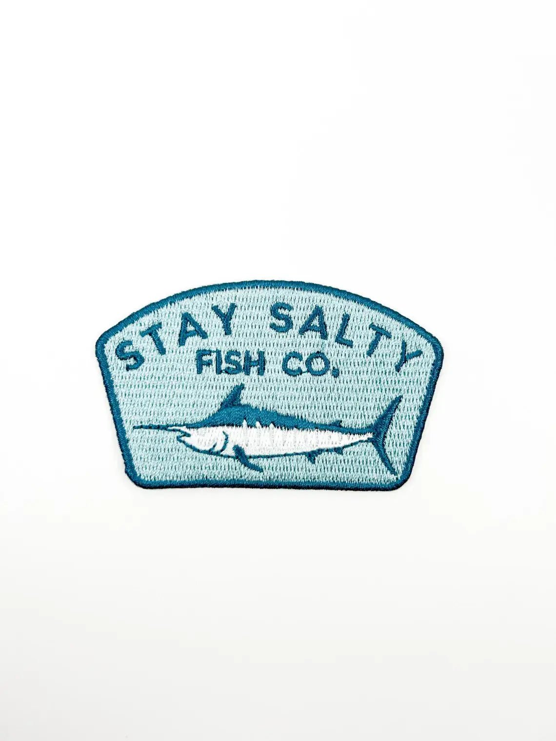 Stay Salty Fish Co. Embroidered Iron - On Patch with Marlin - Bria Blair Creative