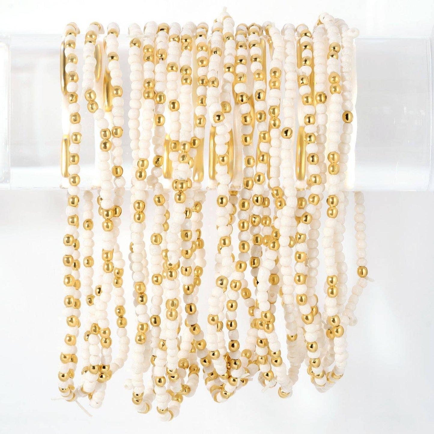 Stretch Seed Bead Solid Game Day Bracelets: Maroon - Bria Blair Creative