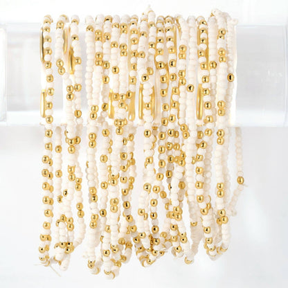 Stretch Seed Bead Solid Game Day Bracelets: Maroon - Bria Blair Creative