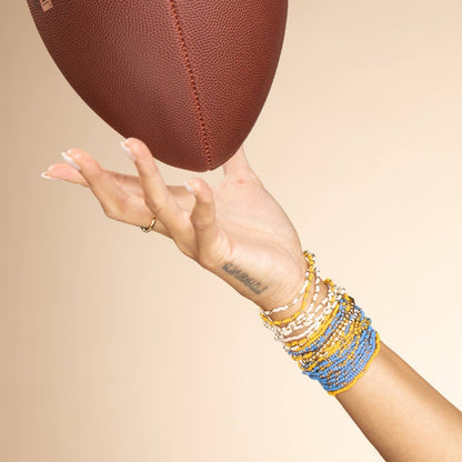 Stretch Seed Bead Solid Game Day Bracelets: Maroon - Bria Blair Creative