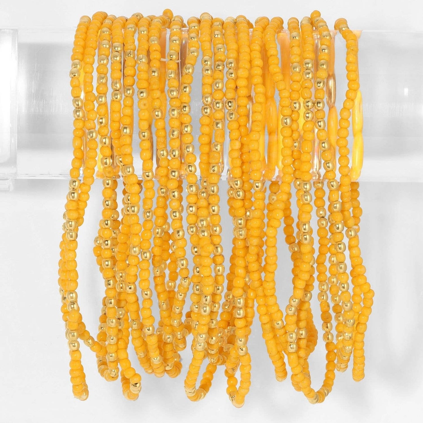 Stretch Seed Bead Solid Game Day Bracelets: Maroon - Bria Blair Creative