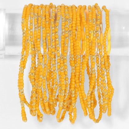 Stretch Seed Bead Solid Game Day Bracelets: Maroon - Bria Blair Creative