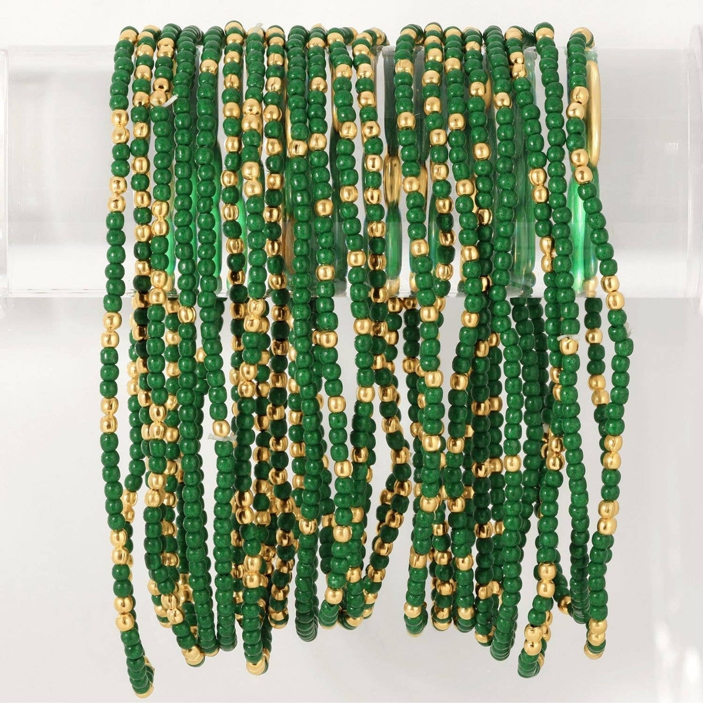 Stretch Seed Bead Solid Game Day Bracelets: Maroon - Bria Blair Creative