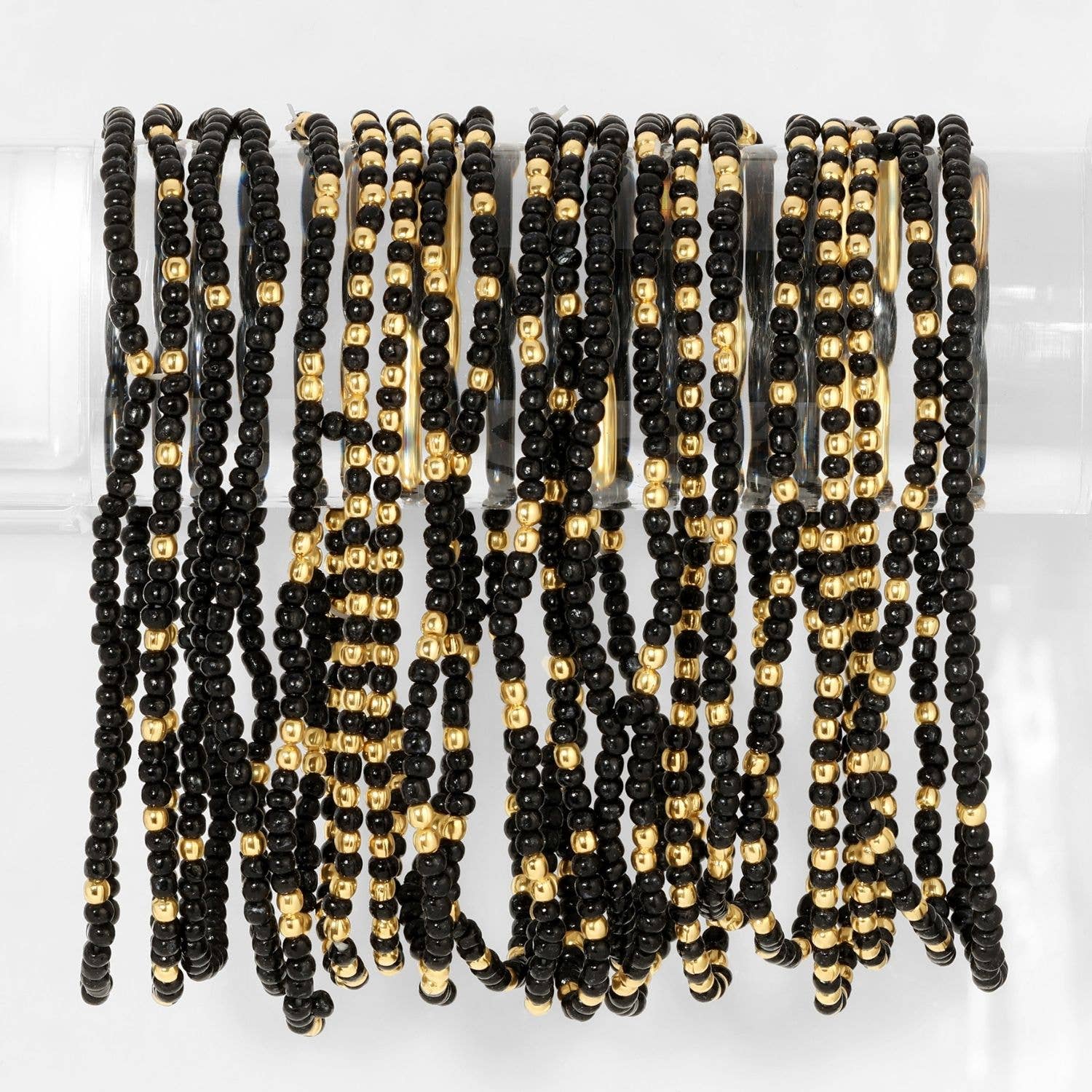 Stretch Seed Bead Solid Game Day Bracelets: Maroon - Bria Blair Creative