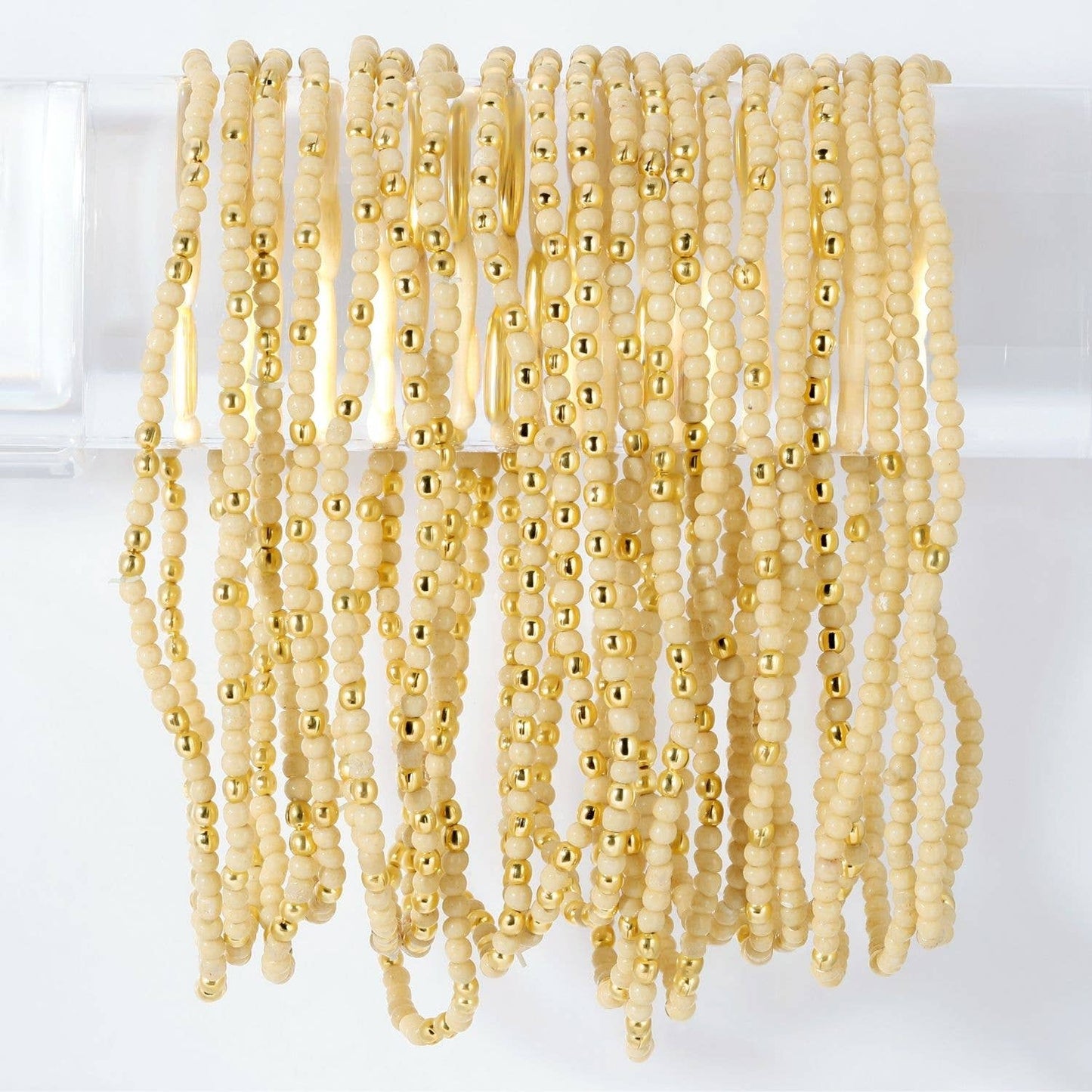 Stretch Seed Bead Solid Game Day Bracelets: Maroon - Bria Blair Creative