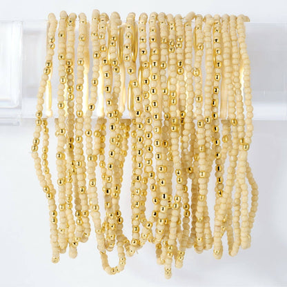 Stretch Seed Bead Solid Game Day Bracelets: Maroon - Bria Blair Creative