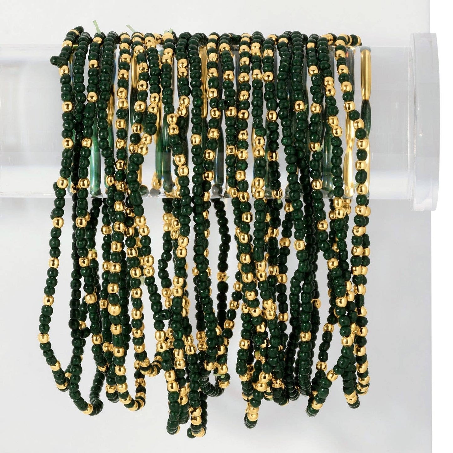 Stretch Seed Bead Solid Game Day Bracelets: Maroon - Bria Blair Creative