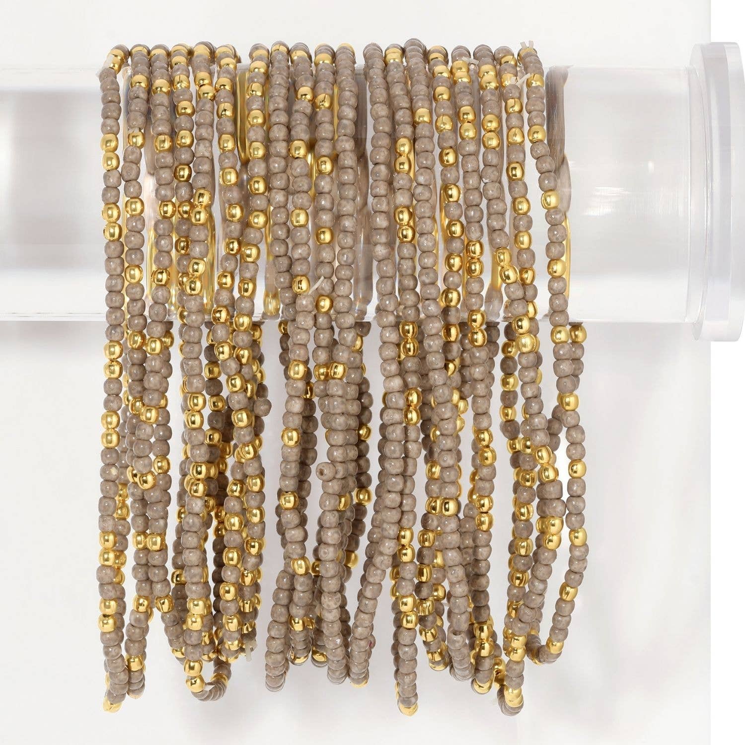 Stretch Seed Bead Solid Game Day Bracelets: Maroon - Bria Blair Creative