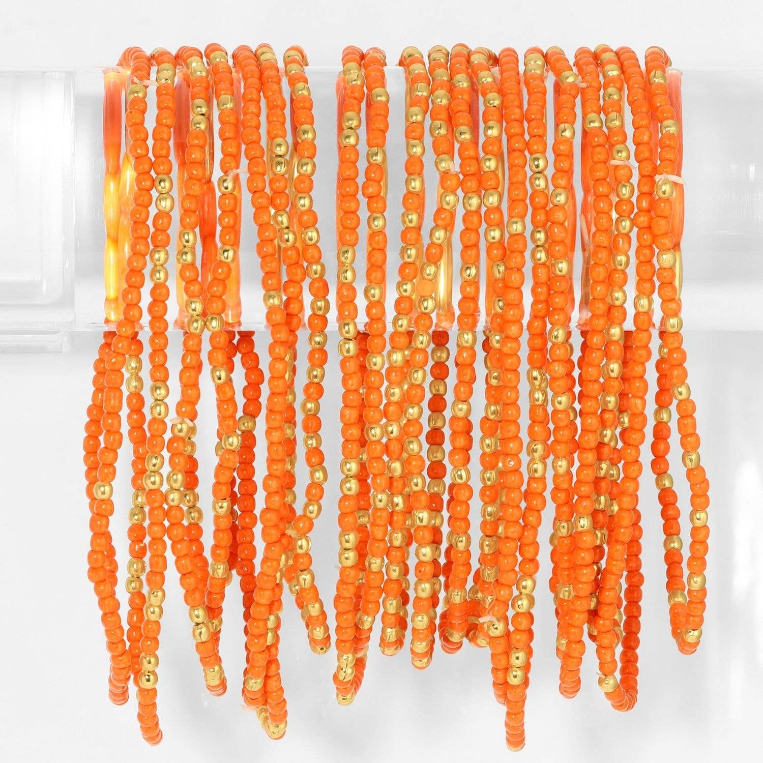 Stretch Seed Bead Solid Game Day Bracelets: Maroon - Bria Blair Creative