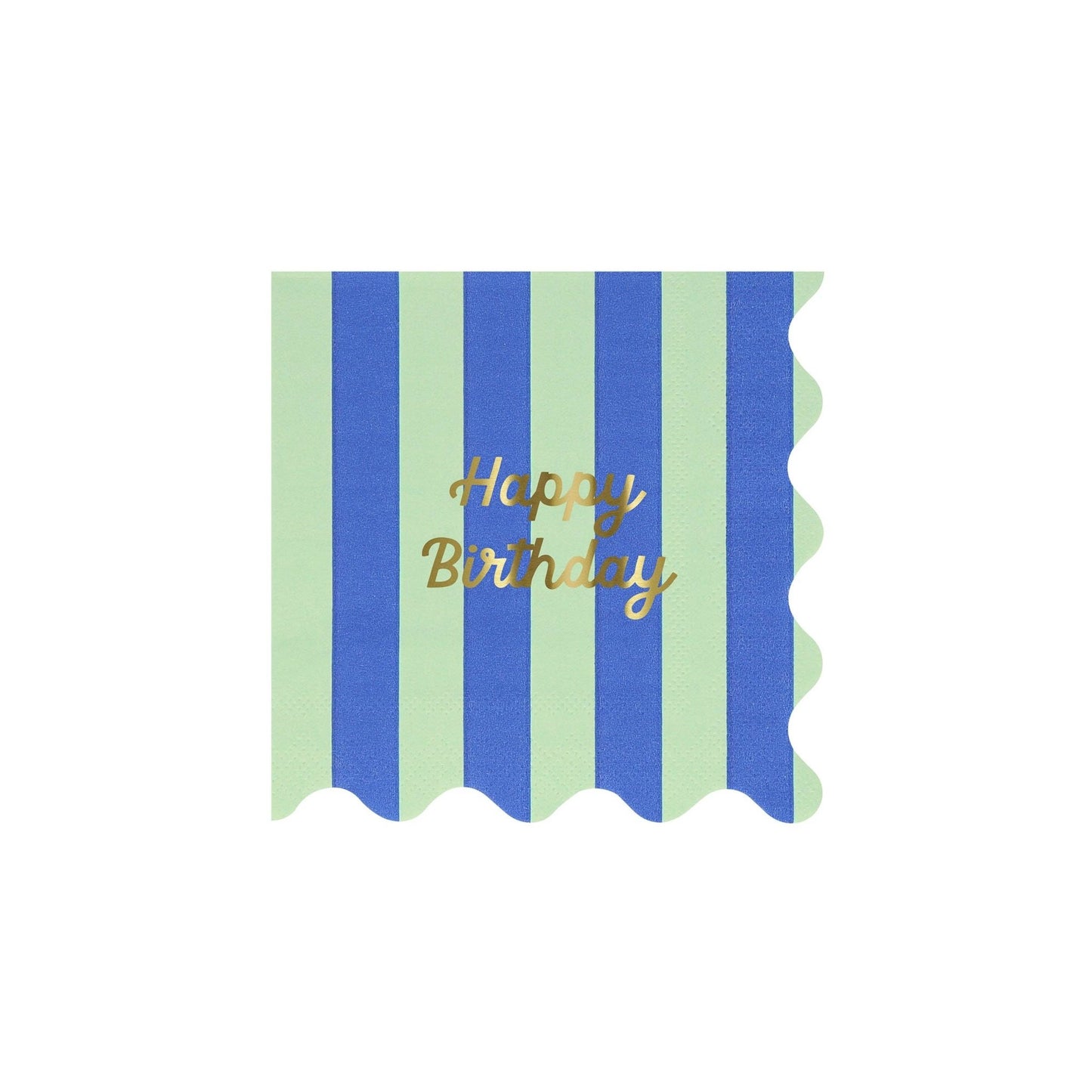 Stripe Happy Birthday Small Napkins - Bria Blair Creative