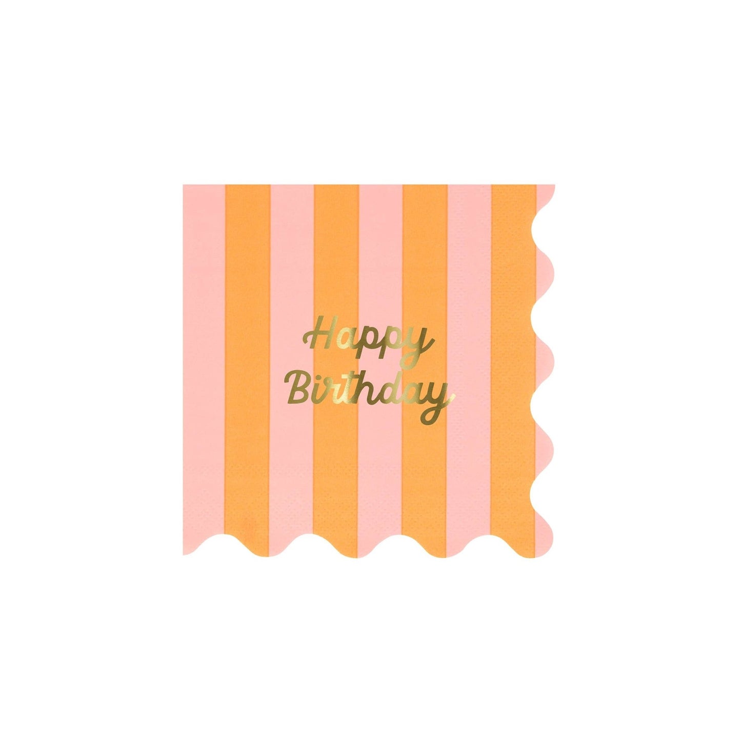 Stripe Happy Birthday Small Napkins - Bria Blair Creative