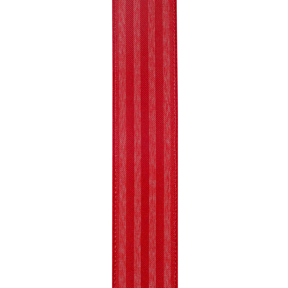 Striped Linen Value Wired, Red/white, 1-1/2 In, 50 Yards - Bria Blair Creative